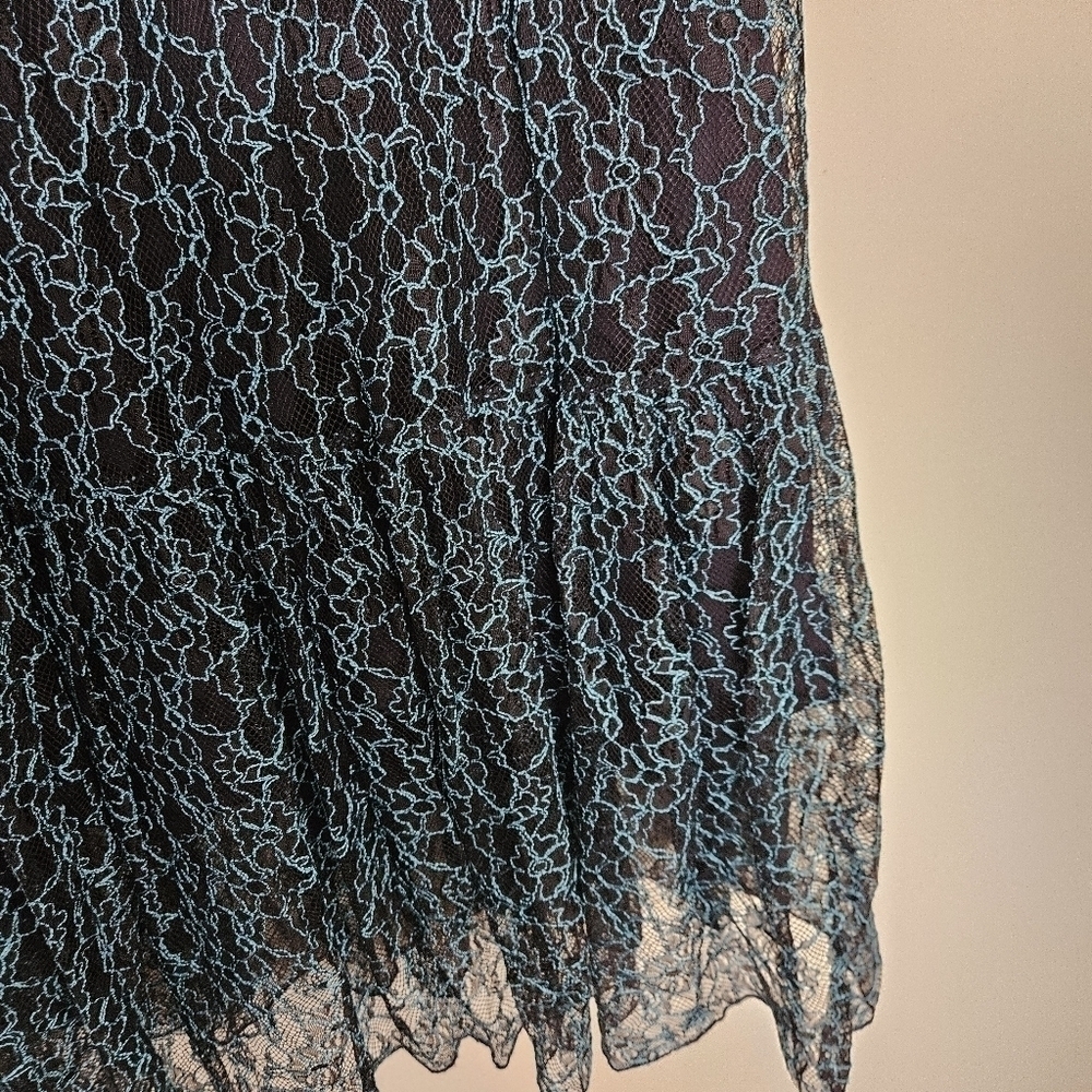 NWT See by Chloe Floral Mesh Midi Lace Blue dress size 42/ 12 - Picture 5 of 12